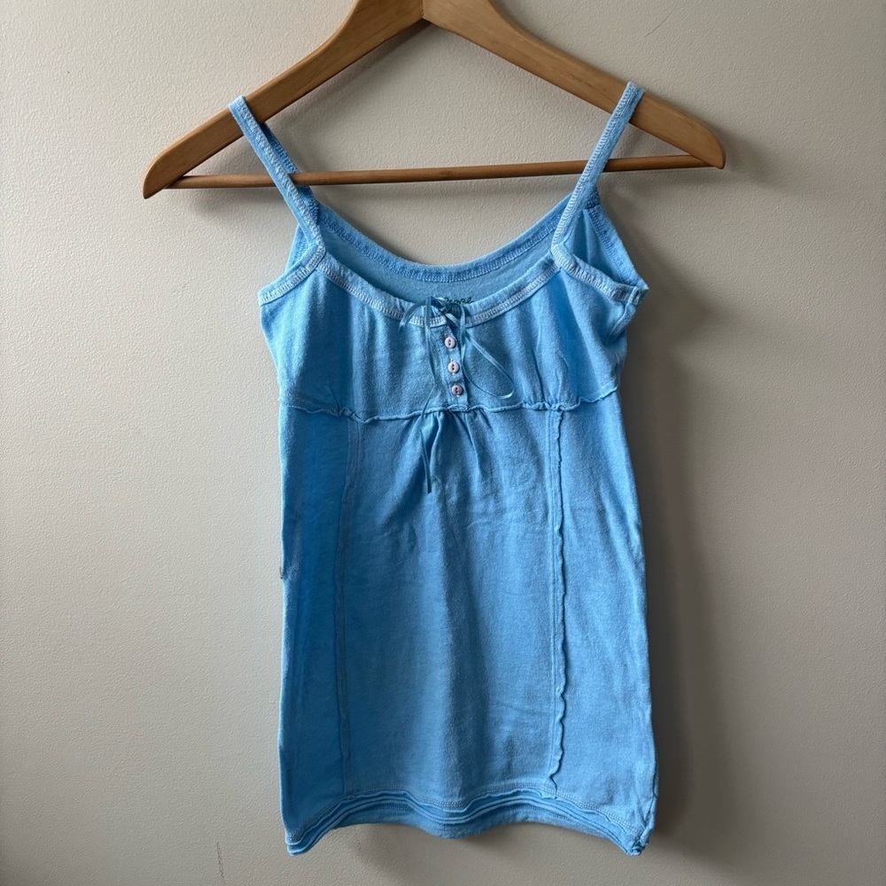 Free People Light Blue Babydoll Tank Top